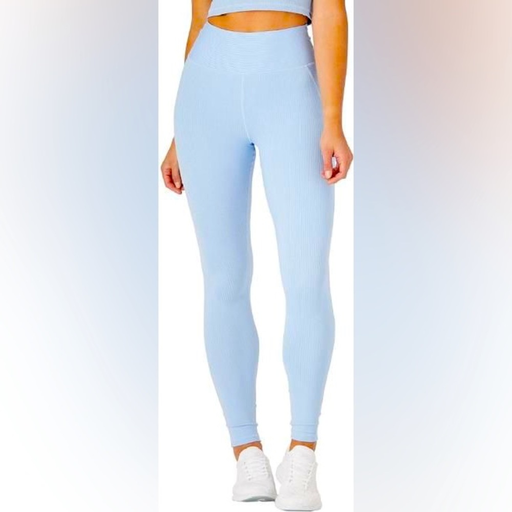 Glyder Jubilant Ribbed Leggings Ice Blue